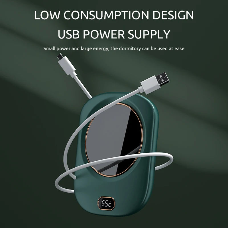 Smart USB Heating Coaster – 3-Temperature Touch Control Mug Warmer (Up to 55°C)