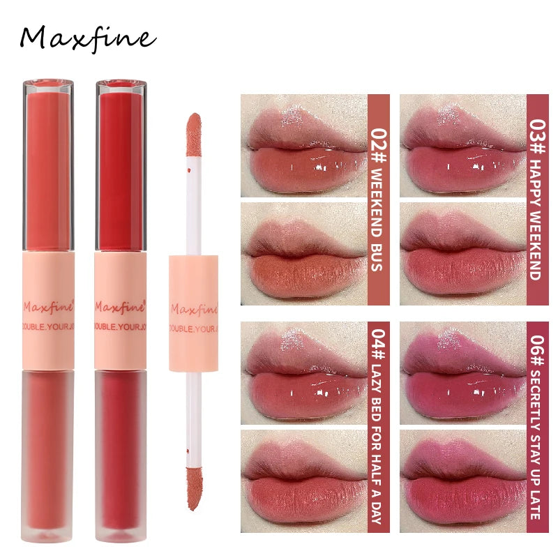 Double-End Lip Glaze β Mirror Gloss & Matte Velvet Duo