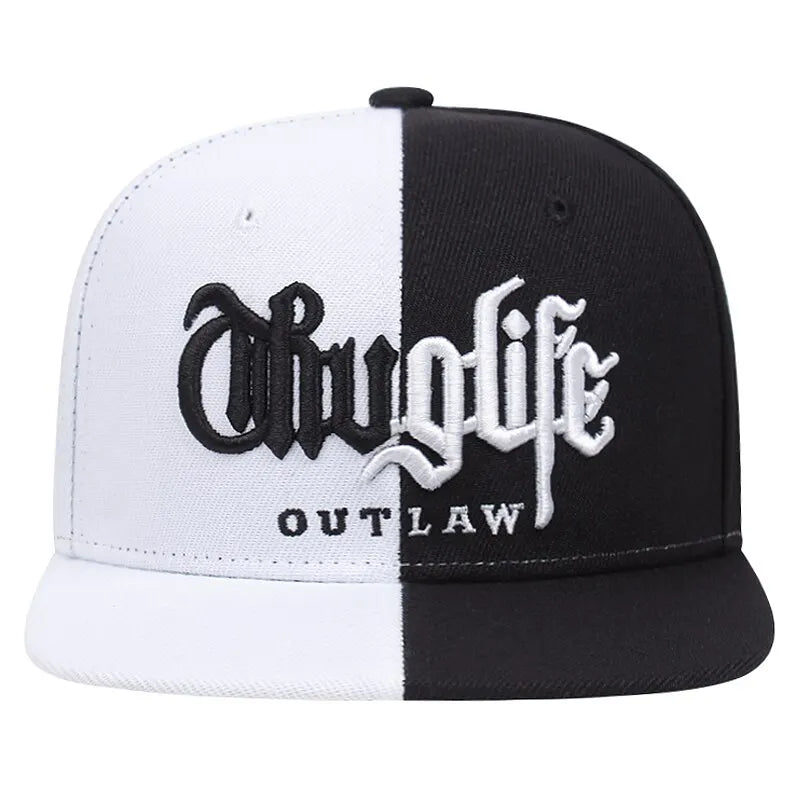 Thug Life Embroidered Snapback Cap β Adjustable Hip-Hop Baseball Hat for Adults