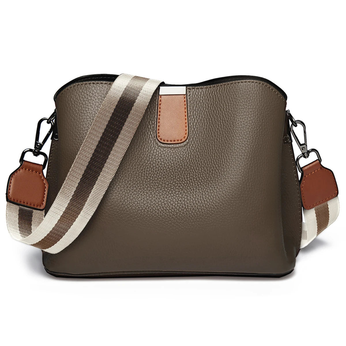 FOXER Luxe β Monogram Leather Shoulder Crossbody Bag