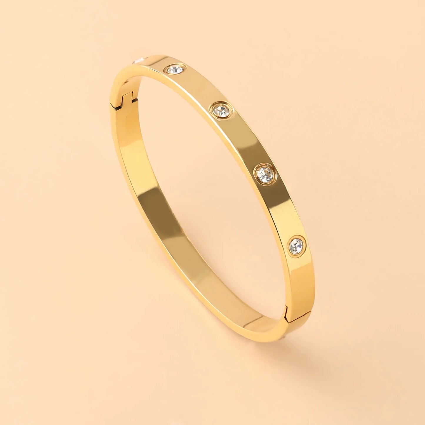 LuxeOval β Classic 18K Stainless Steel Bracelet Set