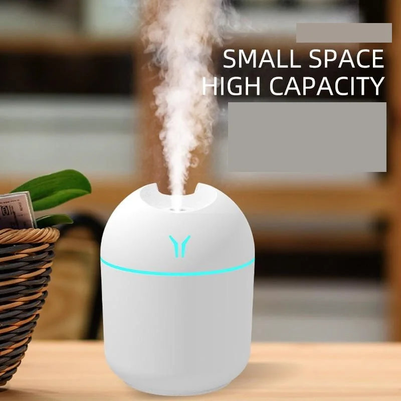 AromaGlow β 250ML USB Mini Humidifier & Essential Oil Diffuser with LED Light