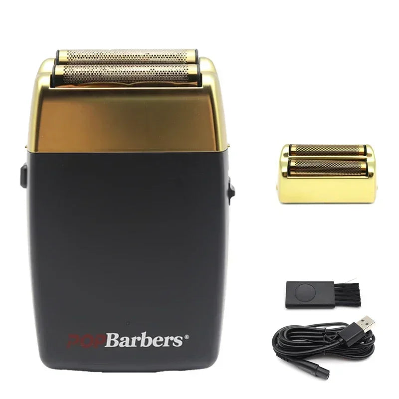POP Barbers P620 Double Foil Electric Shaver β 11000 RPM USB Beard Trimmer for Men