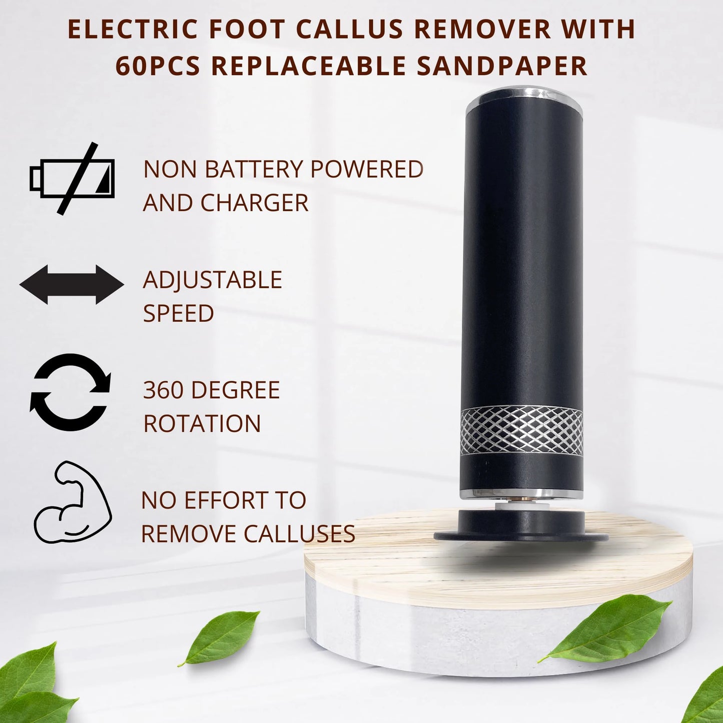 Electric Callus Remover with Speed Control β 60x Sandpaper Disks for Smooth Feet & Heels