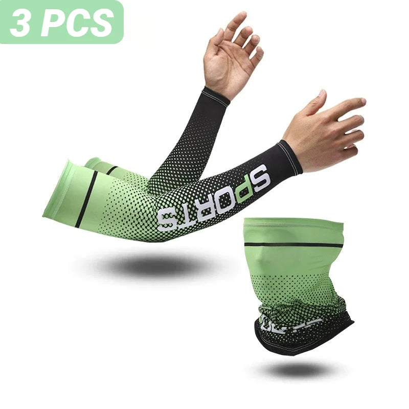 2PCS Ice Silk UV Protection Arm Sleeves β Cooling Sun Sleeves for Outdoor Sports