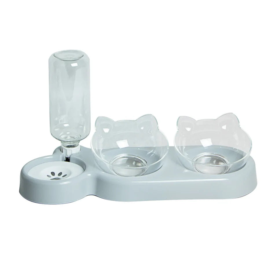 Elevated Double Bowl Feeder – Raised Feeding Station for Cats & Dogs