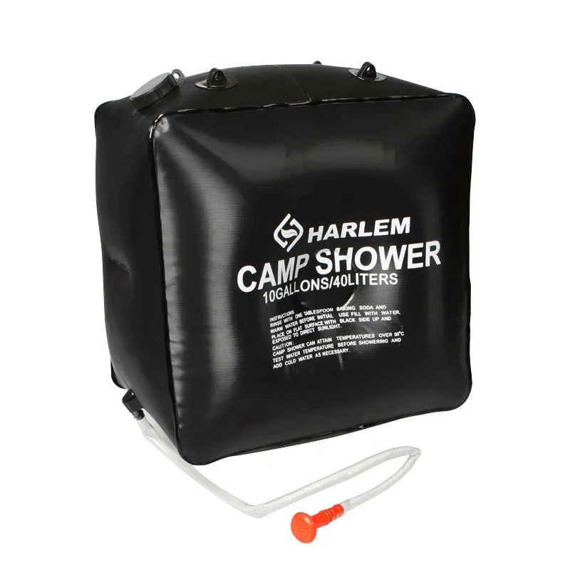 Solar Heated Outdoor Shower Bag β Foldable 20L/40L Camping Water Bag with Hose & Nozzle