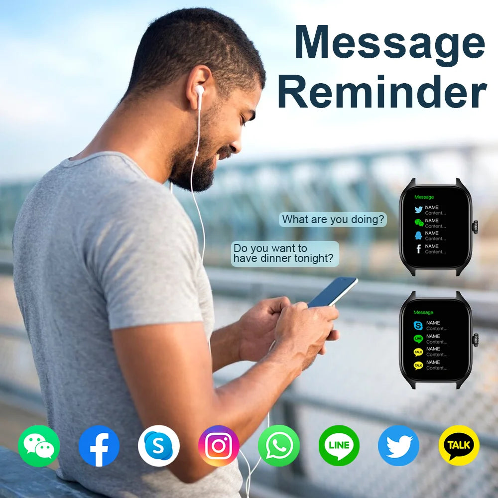 LaxaFit H9/H6 β Bluetooth Smartwatch with Call & Health Tracking Features