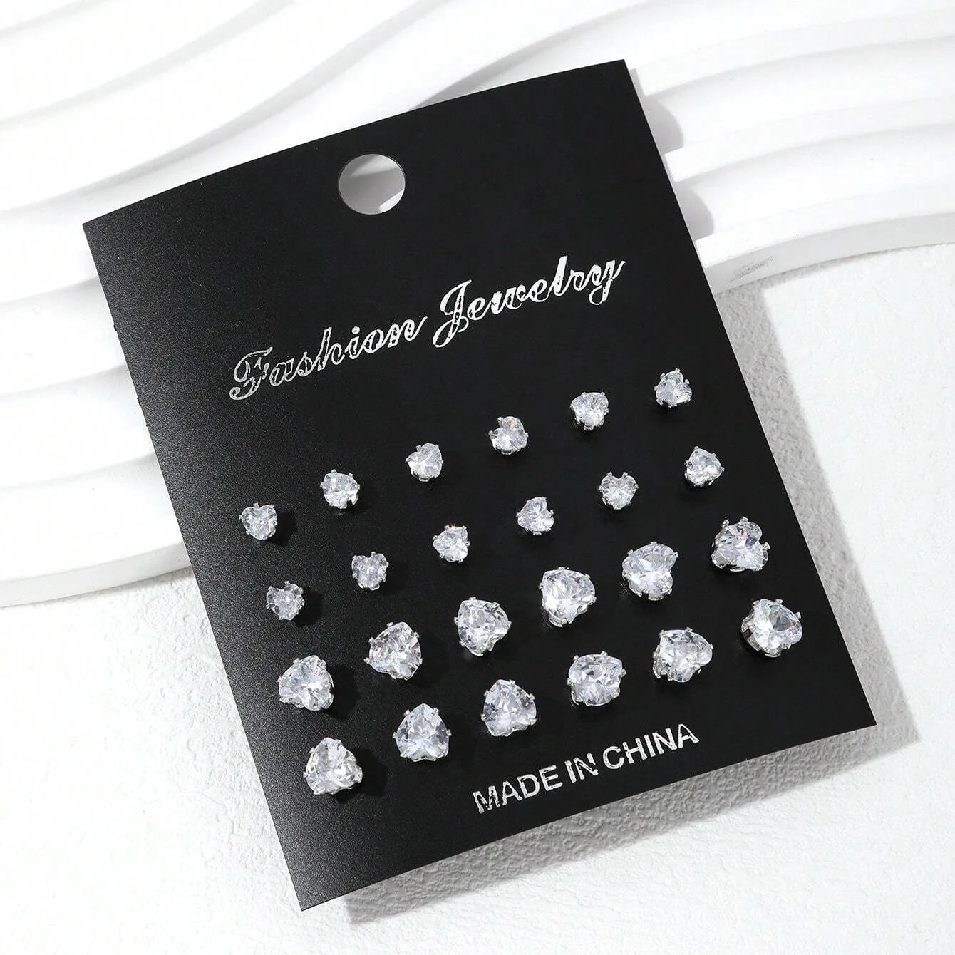 ZircaGlow β 12 Pairs Elegant Zirconia Stud Earrings Set