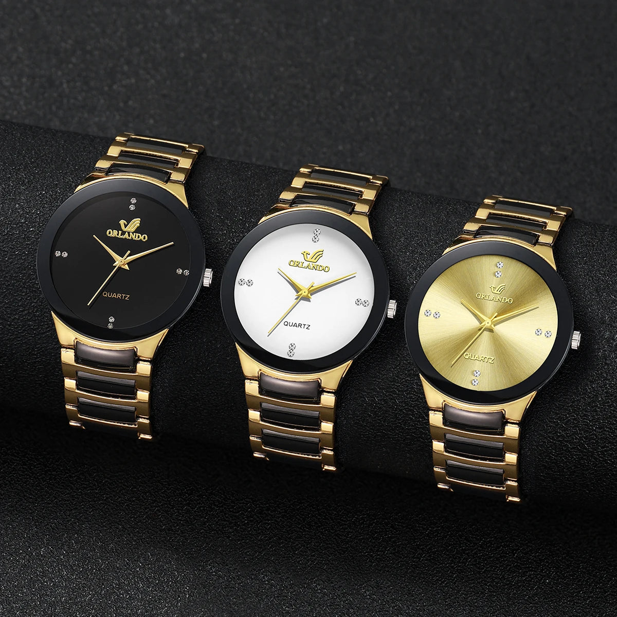 SteelEdge โ 1/3PCS Men's Black Business Quartz Watch