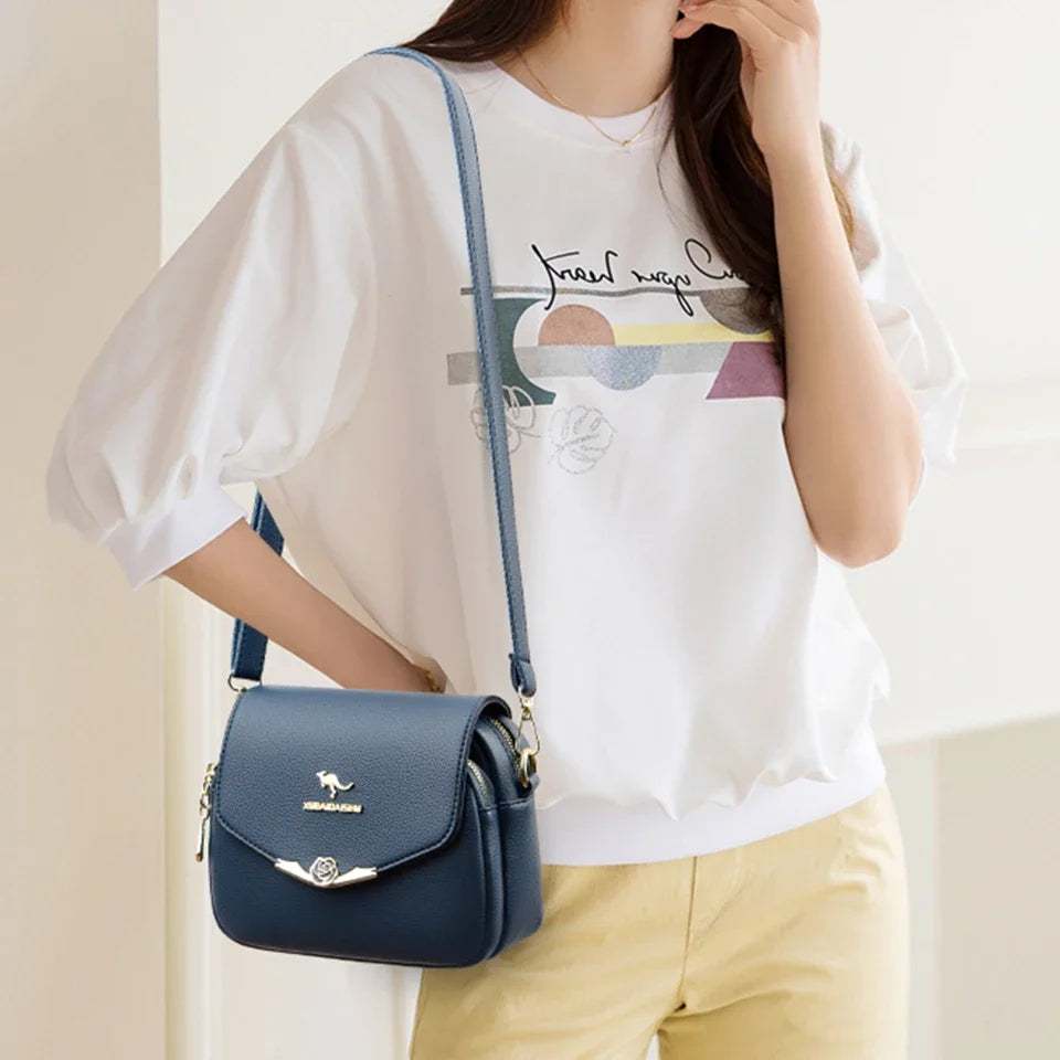 SoftLux β Elegant Soft Leather Small Messenger Bag