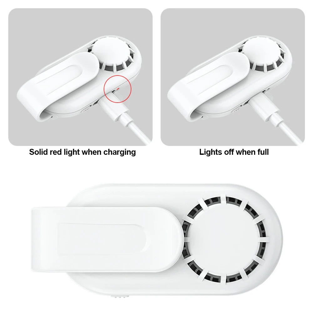 Rechargeable USB Clip-On Mask Fan β Mini Wearable Cooling Fan for Face Masks (85mAh)