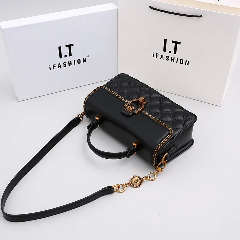 DiamondGrid β 2025 High-End Small Square Crossbody Bag