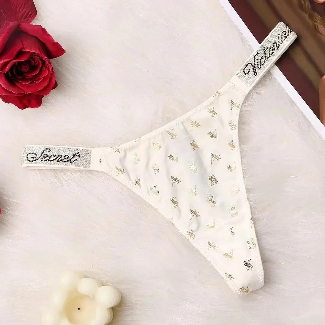 Lace Eyelash Cutout Thong – Ultra-Thin Sexy Panties with Metal Label