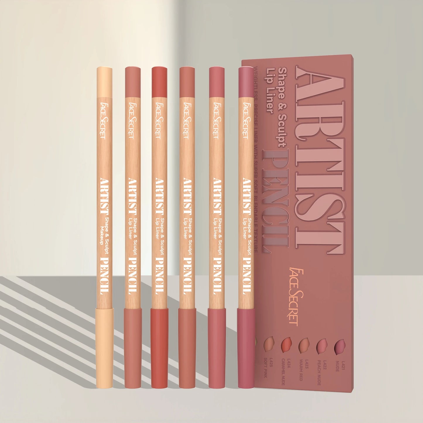 Face Secret Matte Lip Liner Set β Precise & Soft Blendable