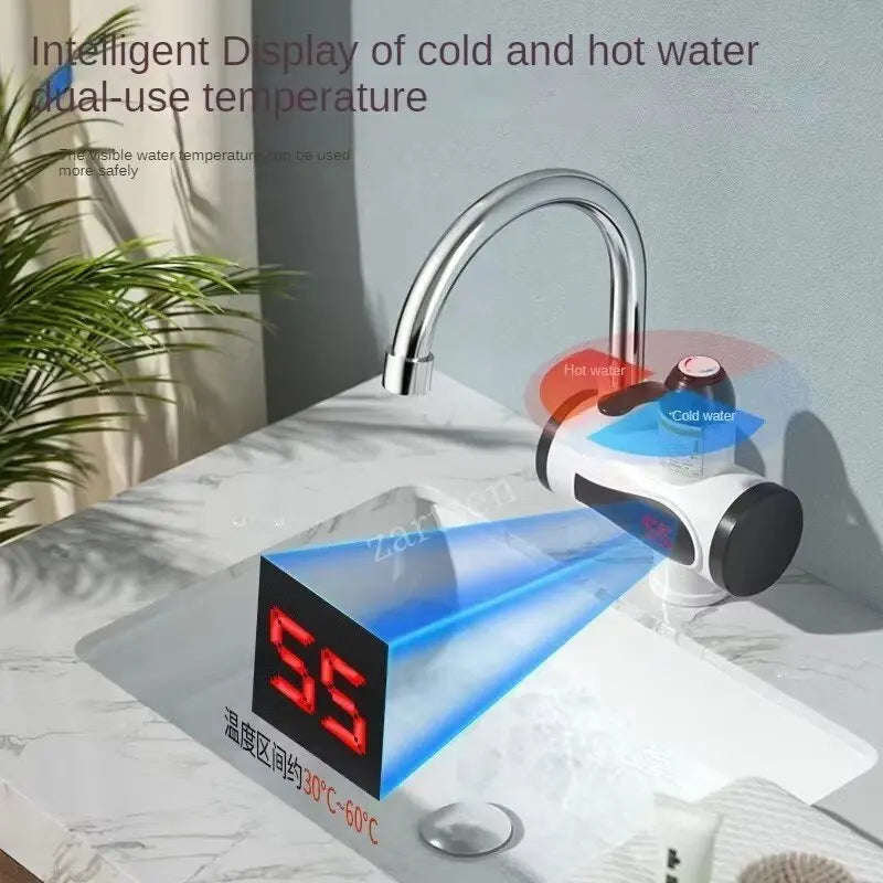 Instant Electric Water Heater Tap β Tankless Hot & Cold Kitchen Faucet
