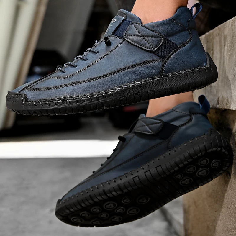BreezeLoaf β Handmade Breathable Leather Slip-On Loafers