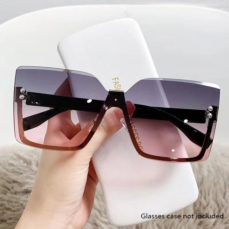 EuroSlim β Half-Frame Metal Fashion Sunglasses for Women
