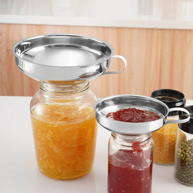Wide Mouth Funnel β Stainless Steel with Filter for Jars & Liquids