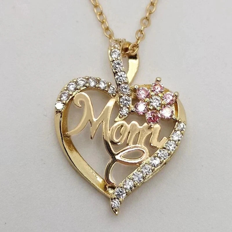BlossomLove – Mother’s Day Pink Flower Pendant Necklace
