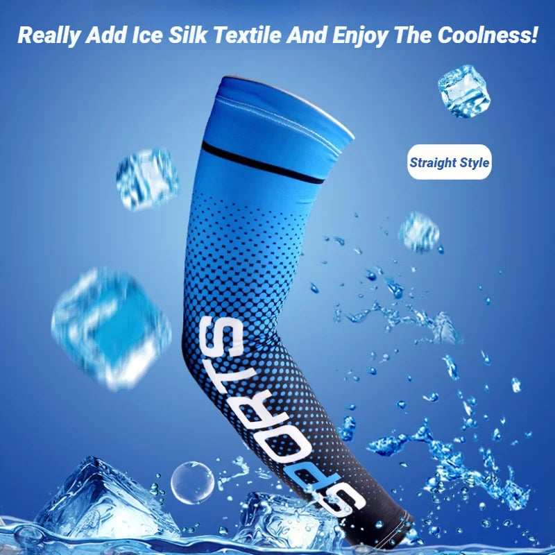 2PCS Ice Silk UV Protection Arm Sleeves β Cooling Sun Sleeves for Outdoor Sports