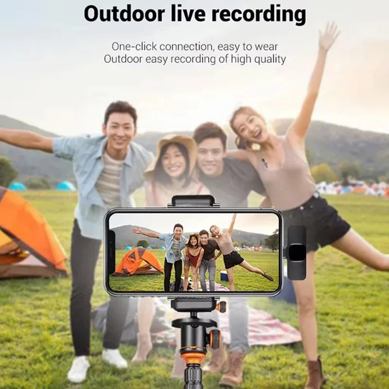 Wireless Lavalier Microphone β Noise-Canceling Mic for iPhone & Android, Ideal for Live Streaming & Content Creation