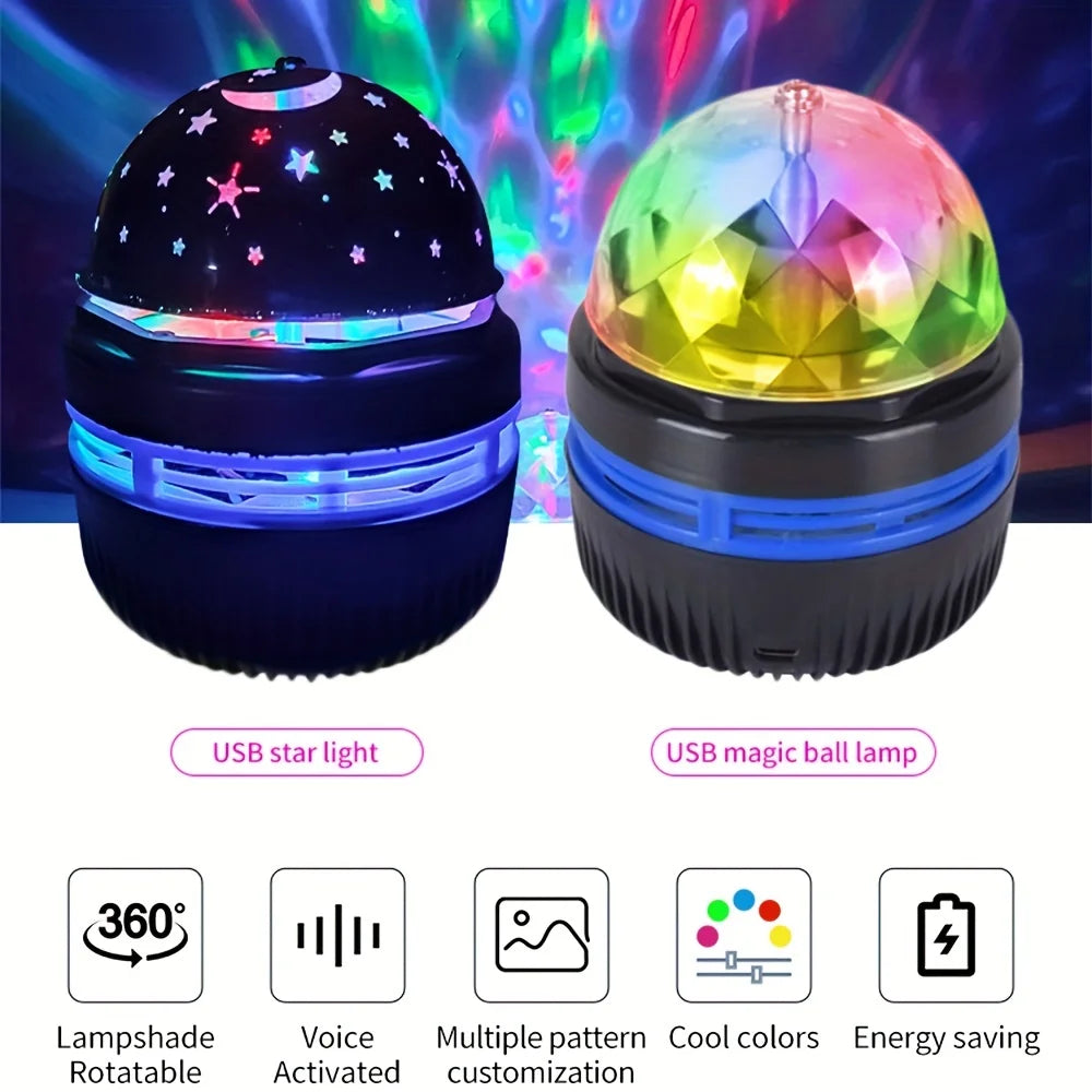 GalaxyGlow โ Starry Sky LED Night Light Projector with Remote & Sound Control