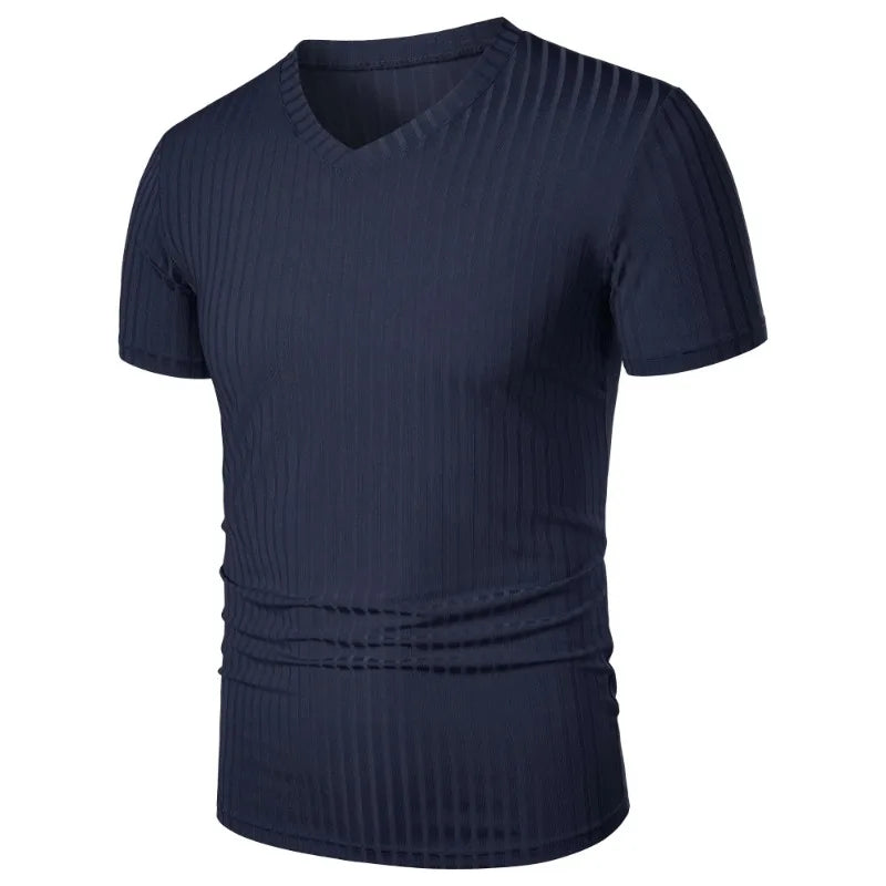 RibMax V-Tee – Stretch Muscle Fit T-Shirt