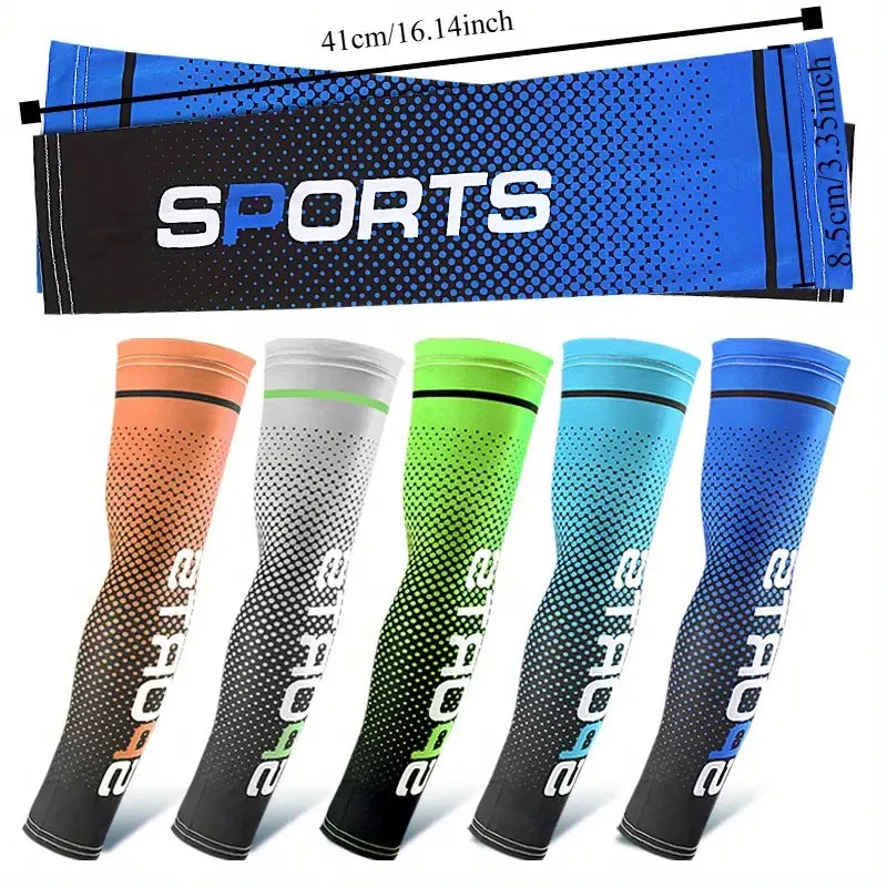 2PCS Ice Silk UV Protection Arm Sleeves β Cooling Sun Sleeves for Outdoor Sports