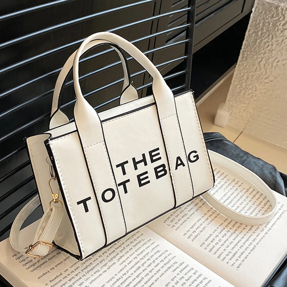 LetterLuxe – Women’s PU Leather Shoulder Tote Bag