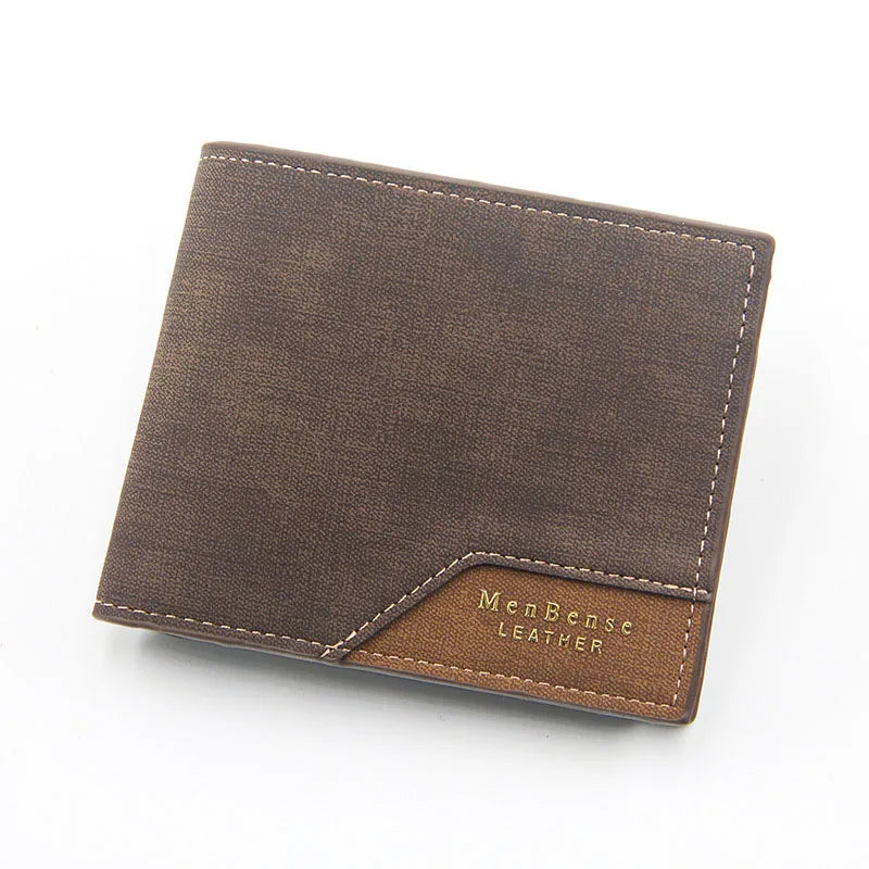 Classic Slim Frosted Leather Wallet β Compact Men's Coin & Card Holder