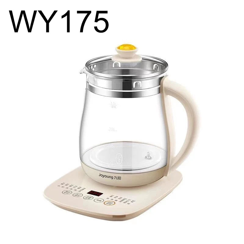 Jiuyang 1.5L Multifunctional Health Pot β 220V Glass Flower Teapot & Mini Dessert Cooker