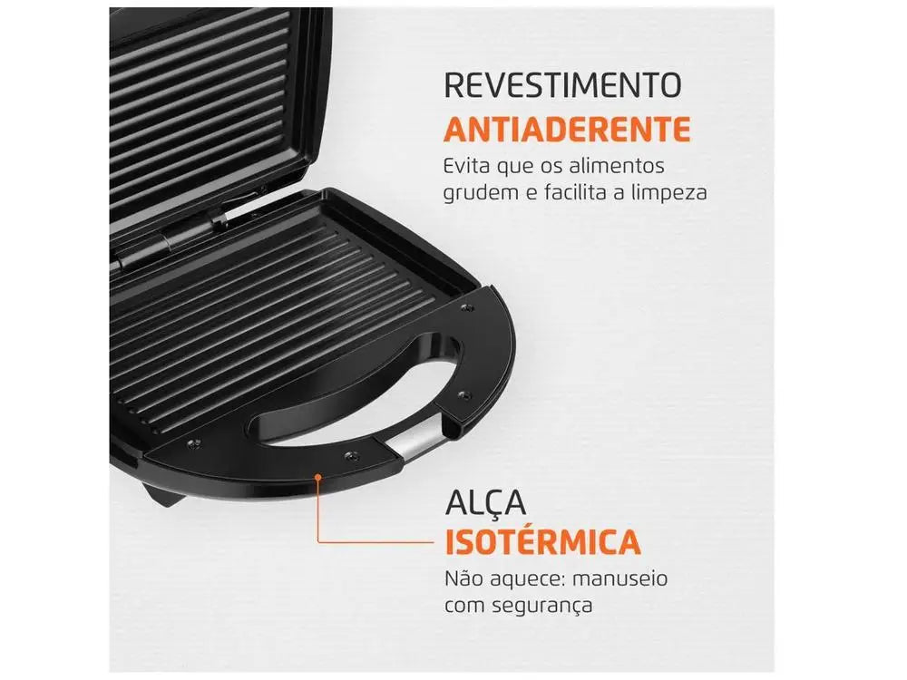 Mondial Fast Grill S-12 β 750W Sandwich Maker (110V, Black)