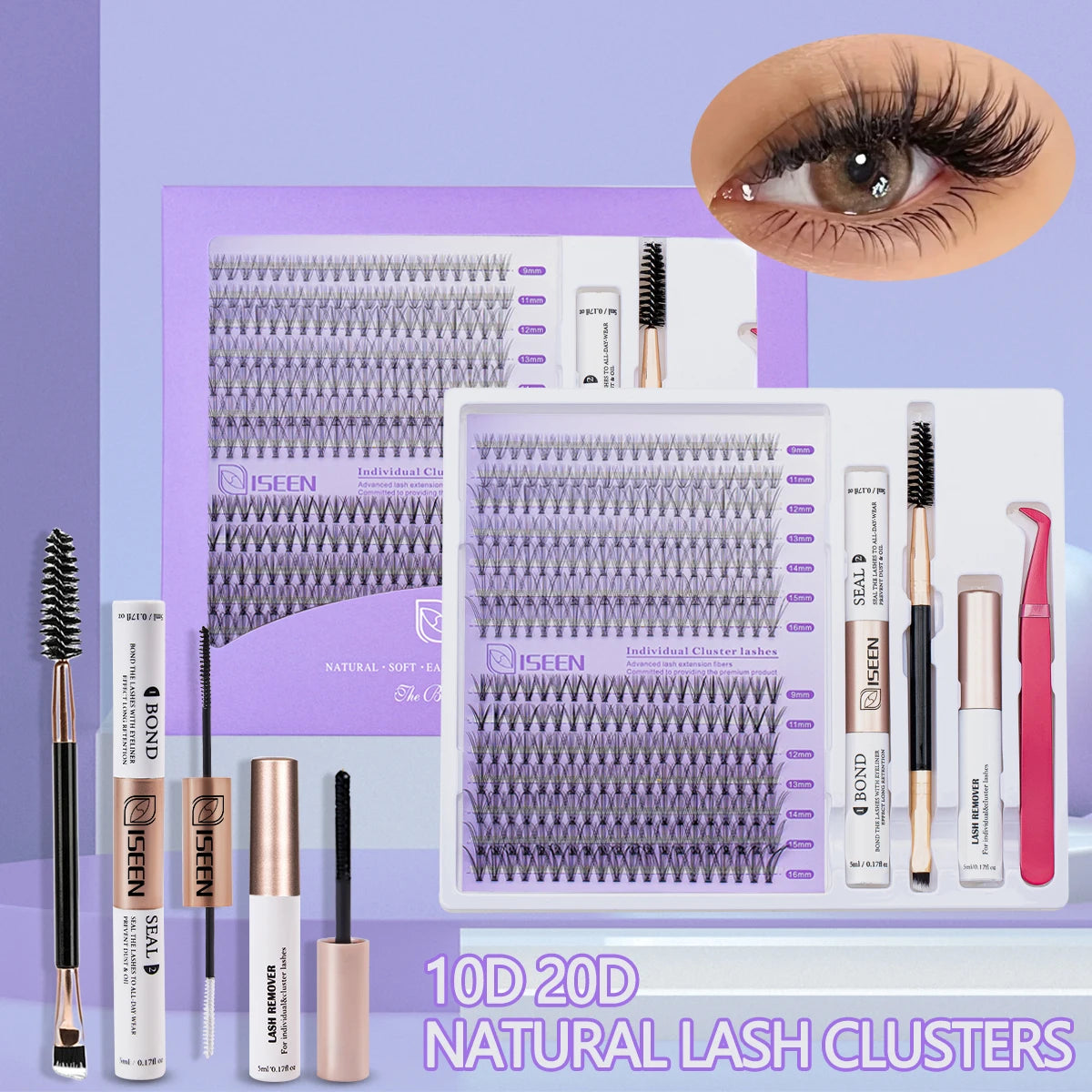 DIY Lash Extension Mix Styles Kit β Clusters with Bond, Seal & Tools