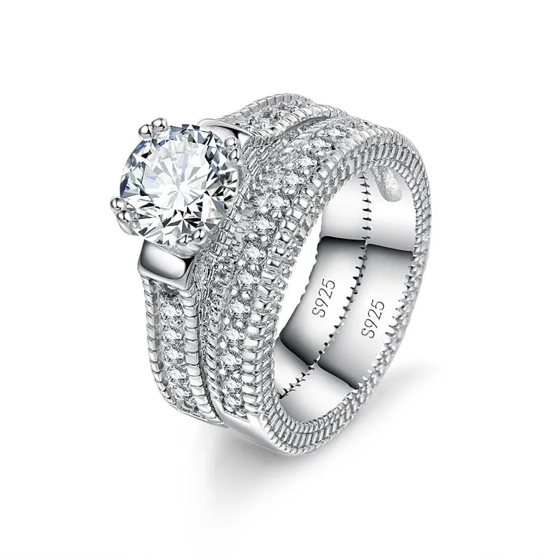 ForeverBond β 925 Silver Couple Rings Set