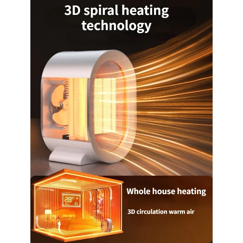 1200W Portable Electric Heater β Mini Room Warmer with Remote Control for Winter Use