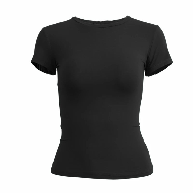 FlexFit Tee – Women’s Slim Fit Knitted Streetwear Top