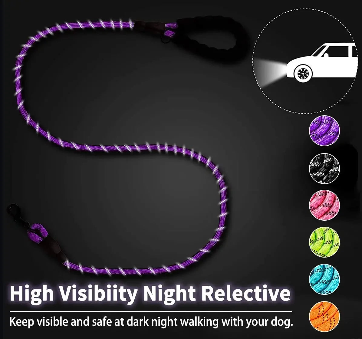 Reflective Strong Dog Leash β Durable Pull-Resistant Leash for Small to Large Dogs