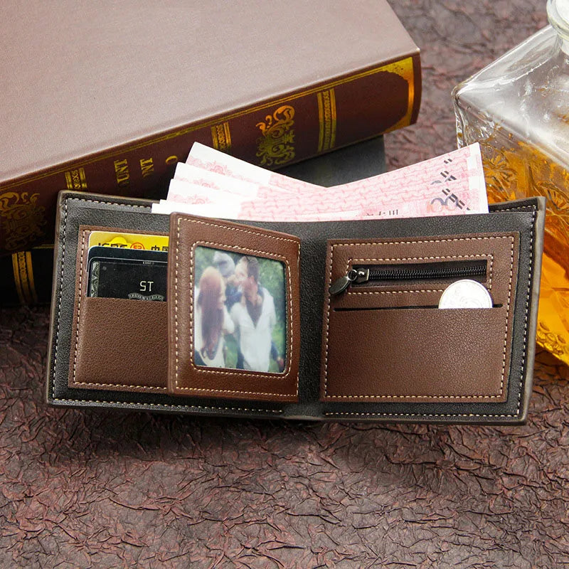 Classic Slim Frosted Leather Wallet β Compact Men's Coin & Card Holder