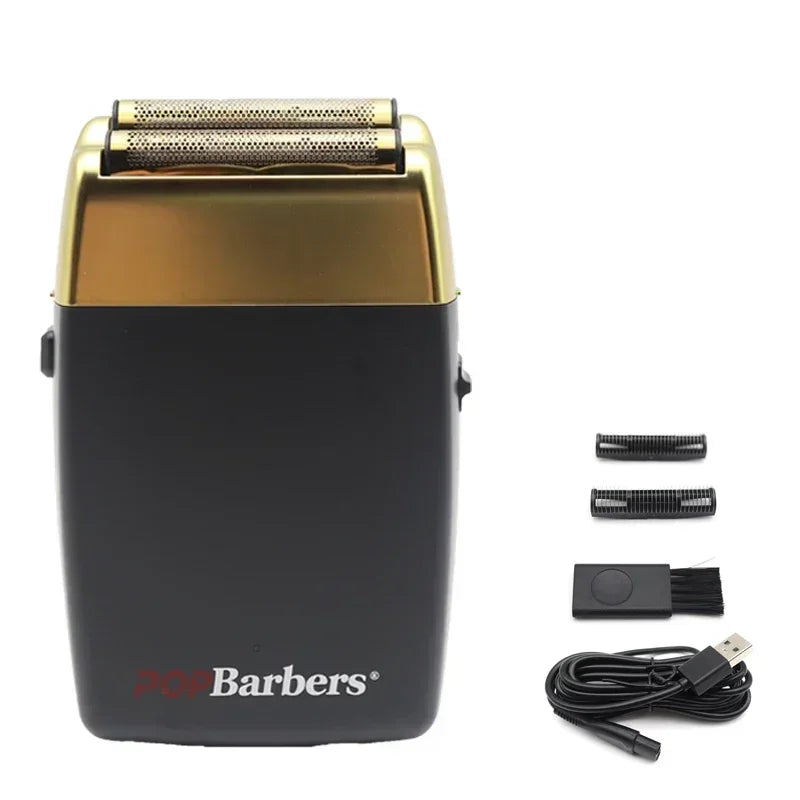 POP Barbers P620 Double Foil Electric Shaver β 11000 RPM USB Beard Trimmer for Men
