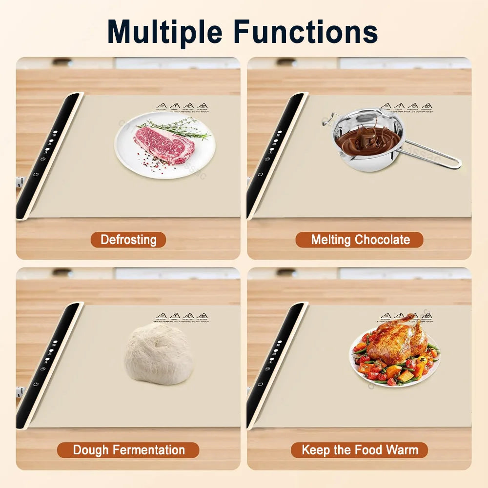 Foldable Electric Warming Tray β Portable Full-Surface Food Warmer Mat