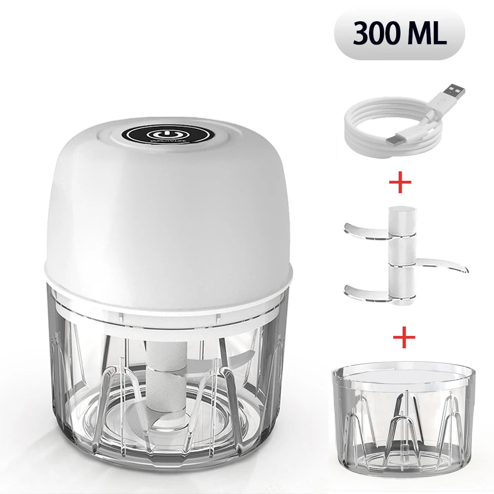 Mini Electric Food Chopper β 300ml Rechargeable Grinder for Garlic, Vegetables & Meat