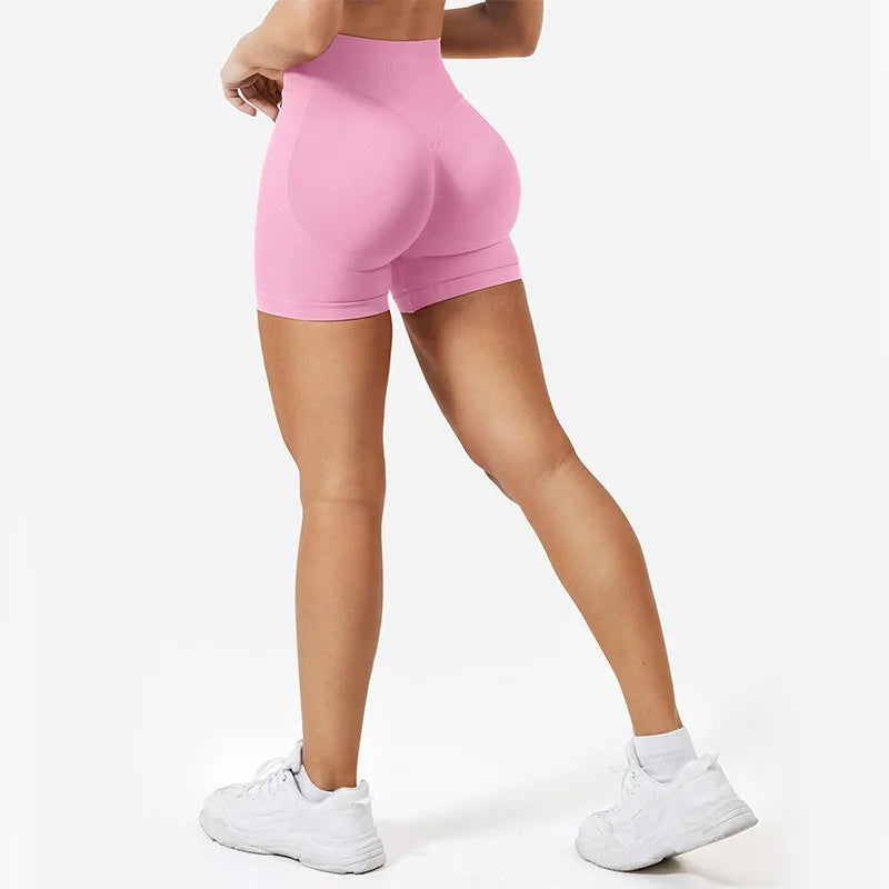 4.5'' Scrunch Bum Impact Gym Shorts β Seamless Ribbed Waist Yoga & Running Shorts