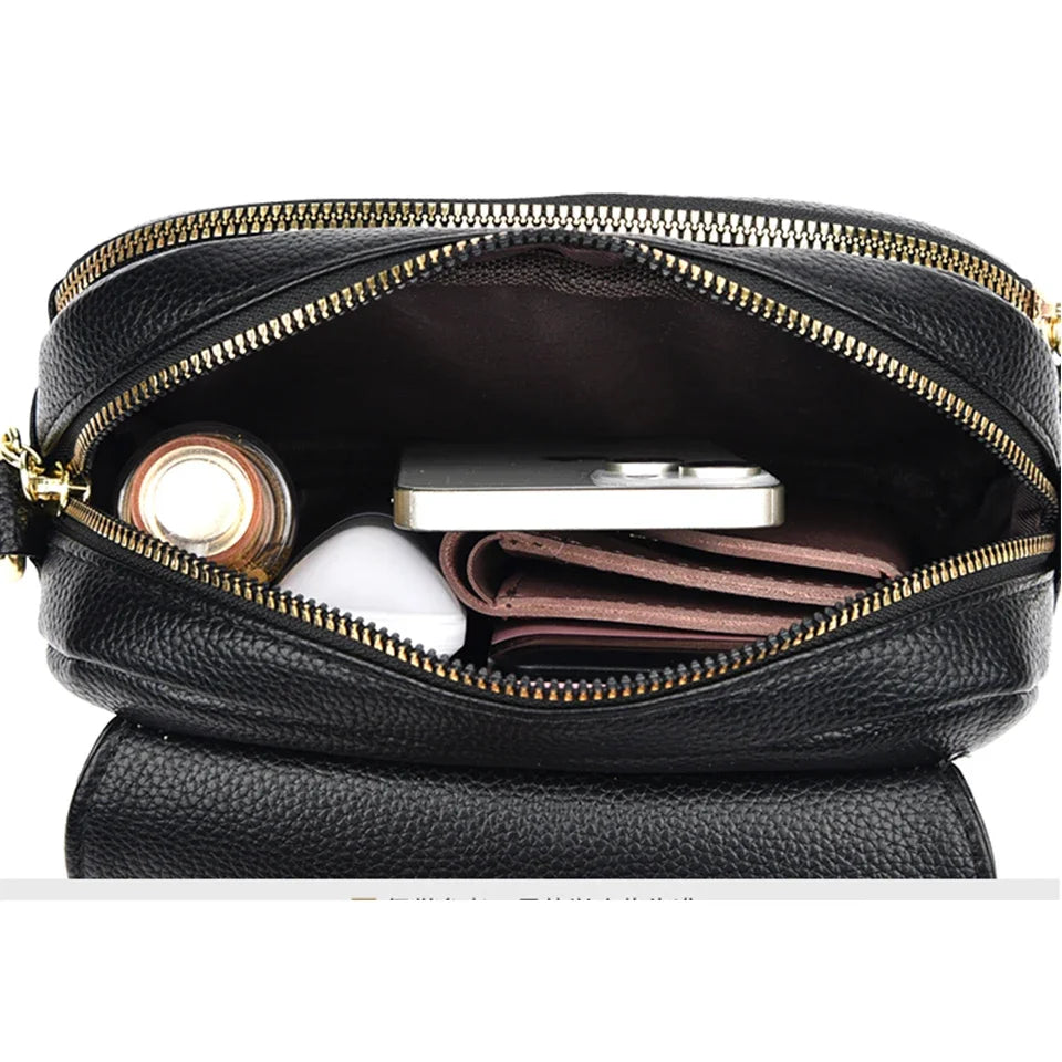 SoftLux β Elegant Soft Leather Small Messenger Bag