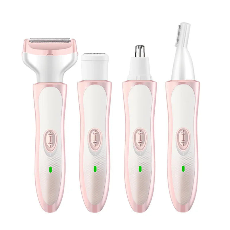 4-in-1 Rechargeable Electric Shaver for Women β Cordless Razor for Face, Arms & Legs