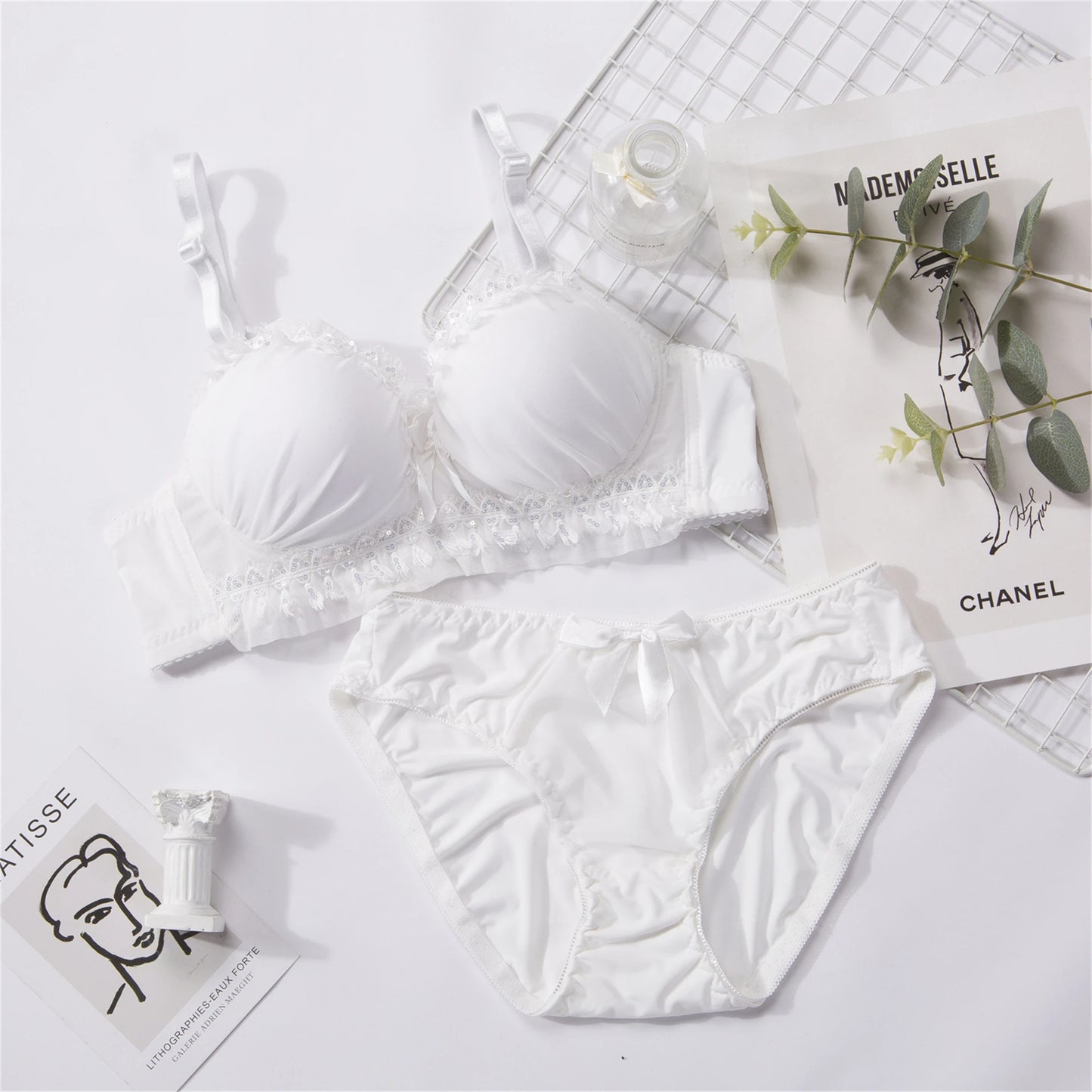 Sexy Push-Up Bra Set – Comfortable & Adjustable Lingerie for Small Breasts