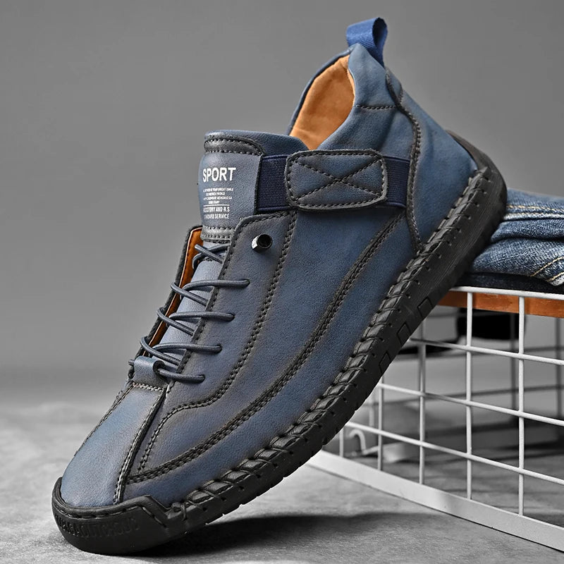 BreezeLoaf β Handmade Breathable Leather Slip-On Loafers