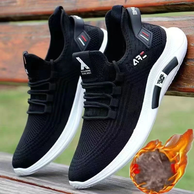 SpringAir 2025 – Men’s Breathable White Casual Walking Sneakers