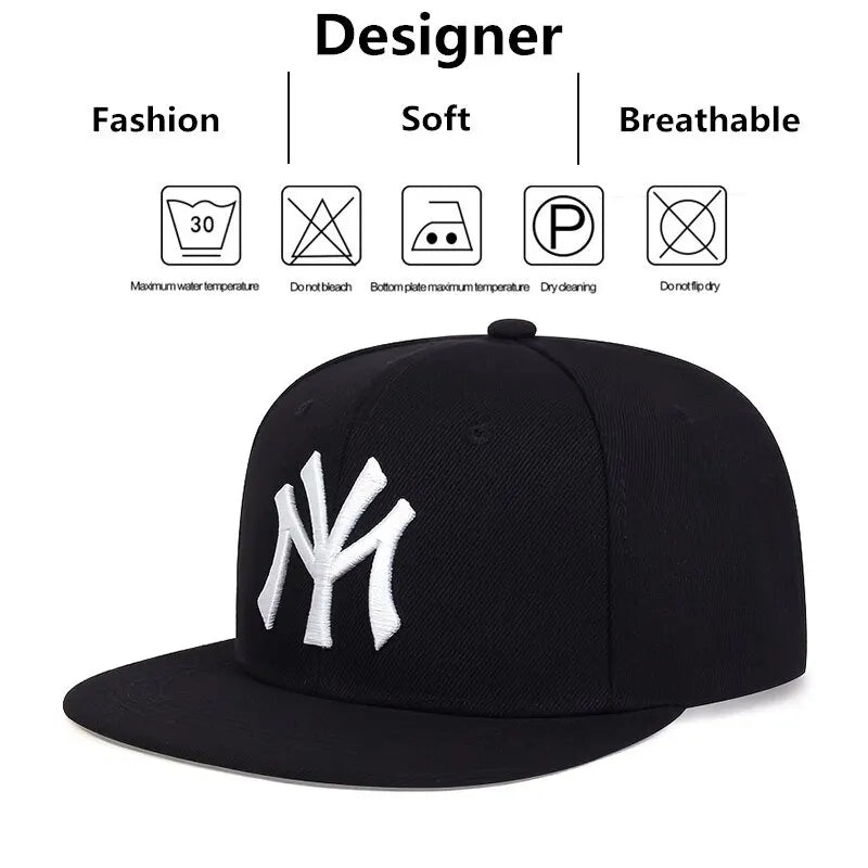 Unisex Embroidered Hip-Hop Baseball Cap – Adjustable Outdoor Streetwear Hat