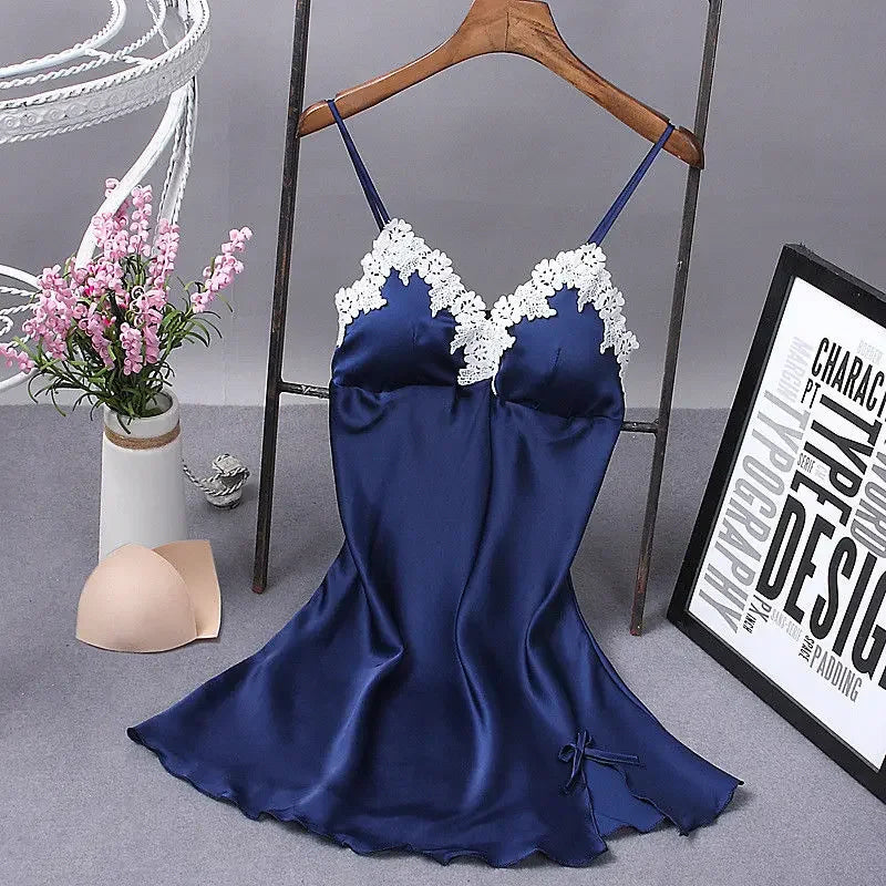 VelviLace – Satin Bow Night Robe
